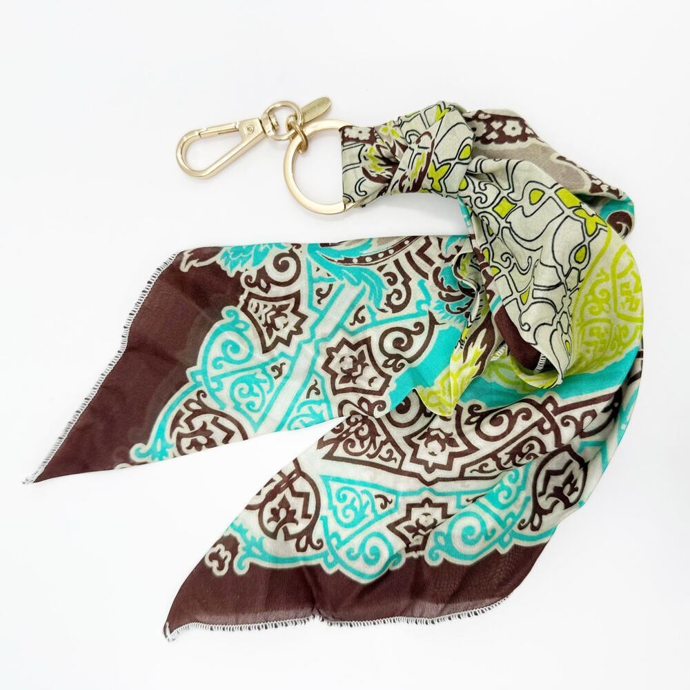 JOHNNY WAS Keychain Zoila Bandana Scarf Handkerchief NEW Boho Purse Charm NWOT